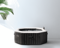 PureSpa Jet & Bubble Deluxe sett, onyx svart åttekantet, 1098 l, 211x211x71 cm